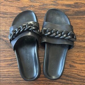 Marion Parke Black Slide Sandals